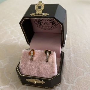 Juicy Couture heart mini hoop earrings